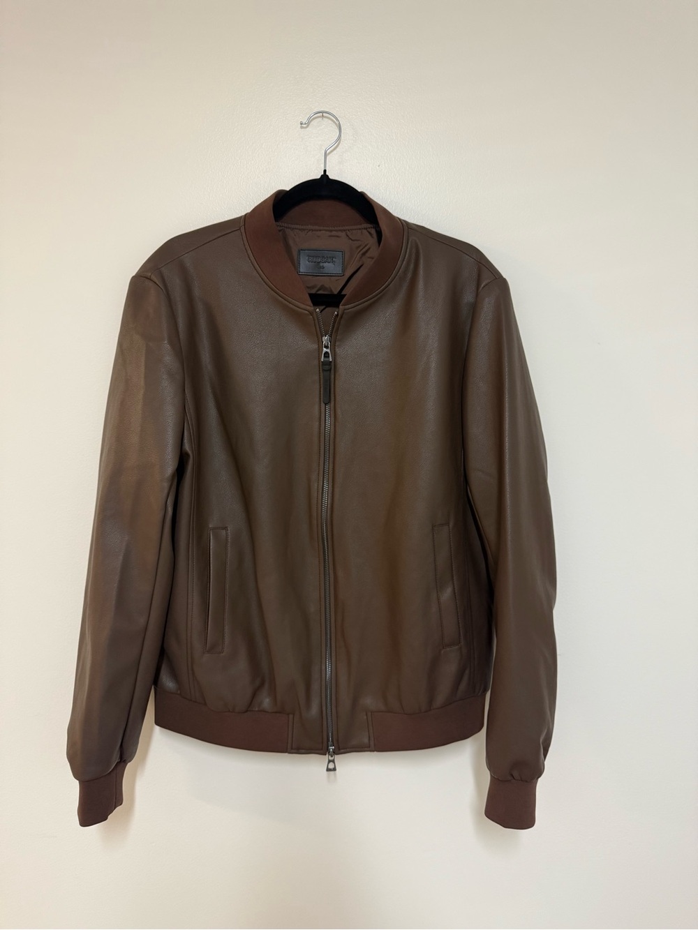 RUDSAK Brown Leather Bomber Jacket